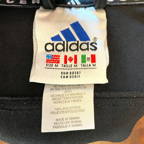 Vintage Y2K Adidas Soccer Pullover Jacket MEDIUM Pockets SEE ALL PHOTOS - Picture 5 of 9